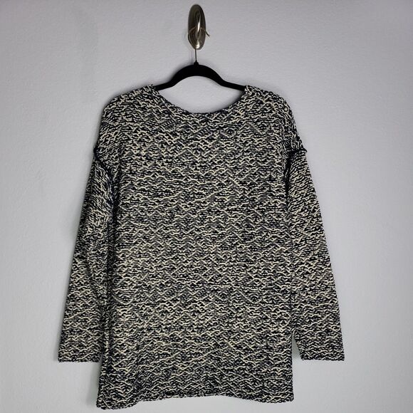 J Crew Womens M Relaxed Wideneck Knit Blue Sweater 1552 - Picture 4 of 8